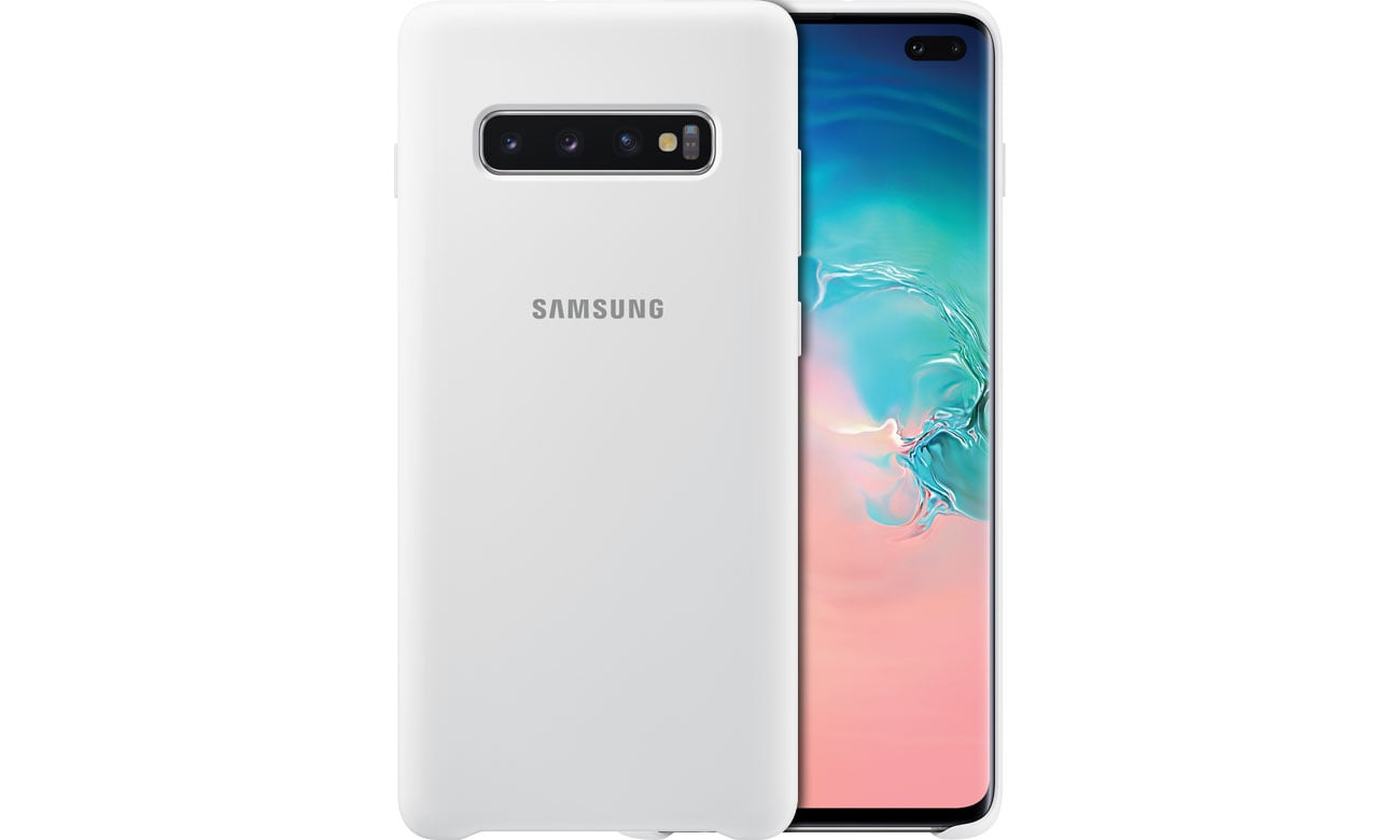 Etui Samsung Silicone Cover do Galaxy S10+ białe
