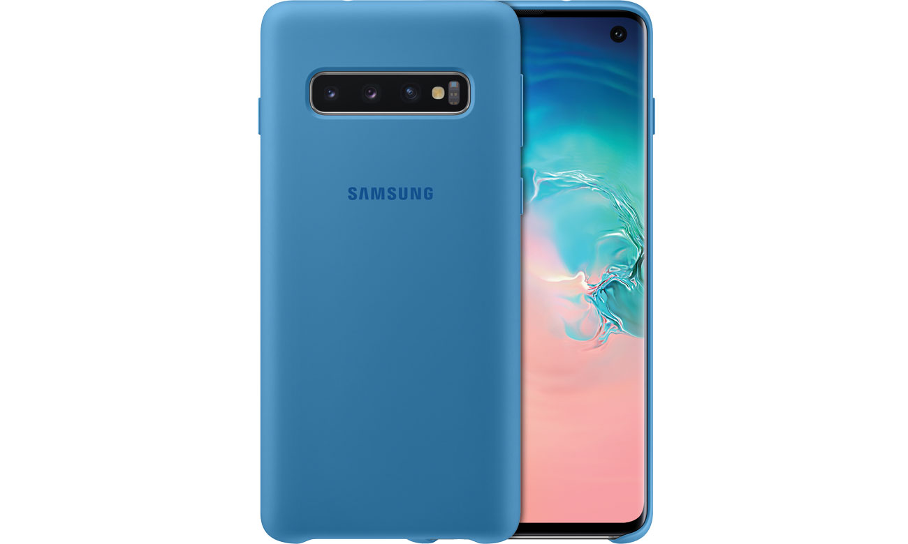 Etui Samsung Silicone Cover do Galaxy S10 niebieskie