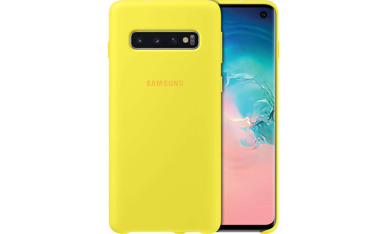Etui Samsung Silicone Cover do Galaxy S10 żólte