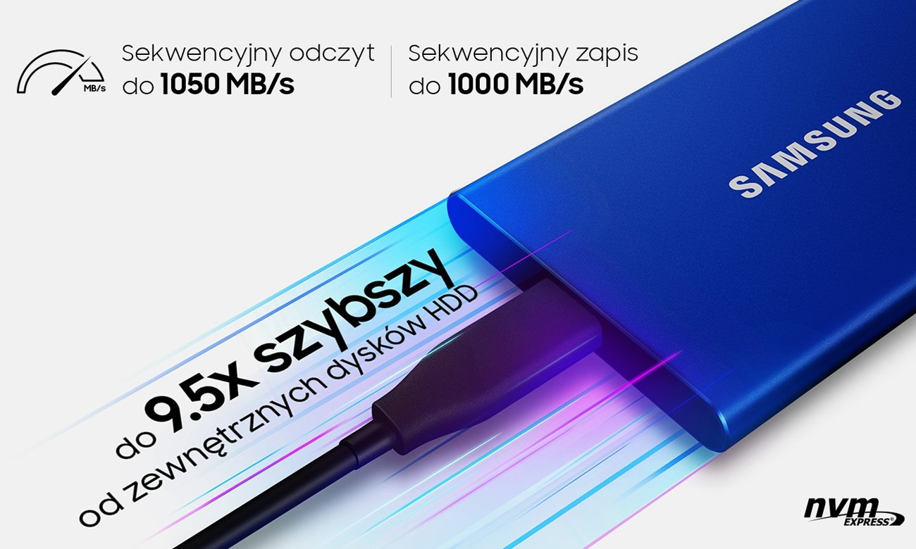 Samsung T7 Szybki transfer danych