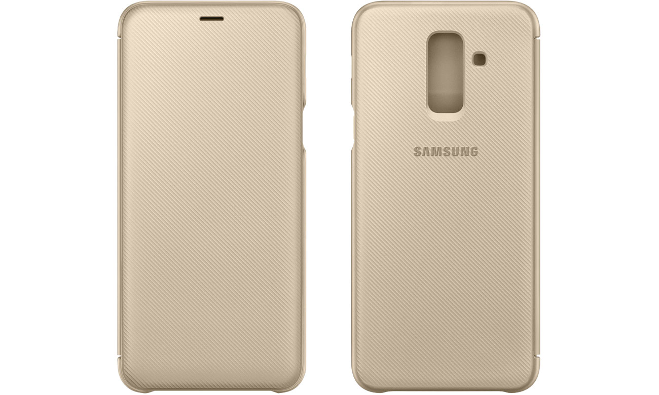 Etui Samsung Wallet Cover do Galaxy A6+ złoty EF-WA605CFEGWW