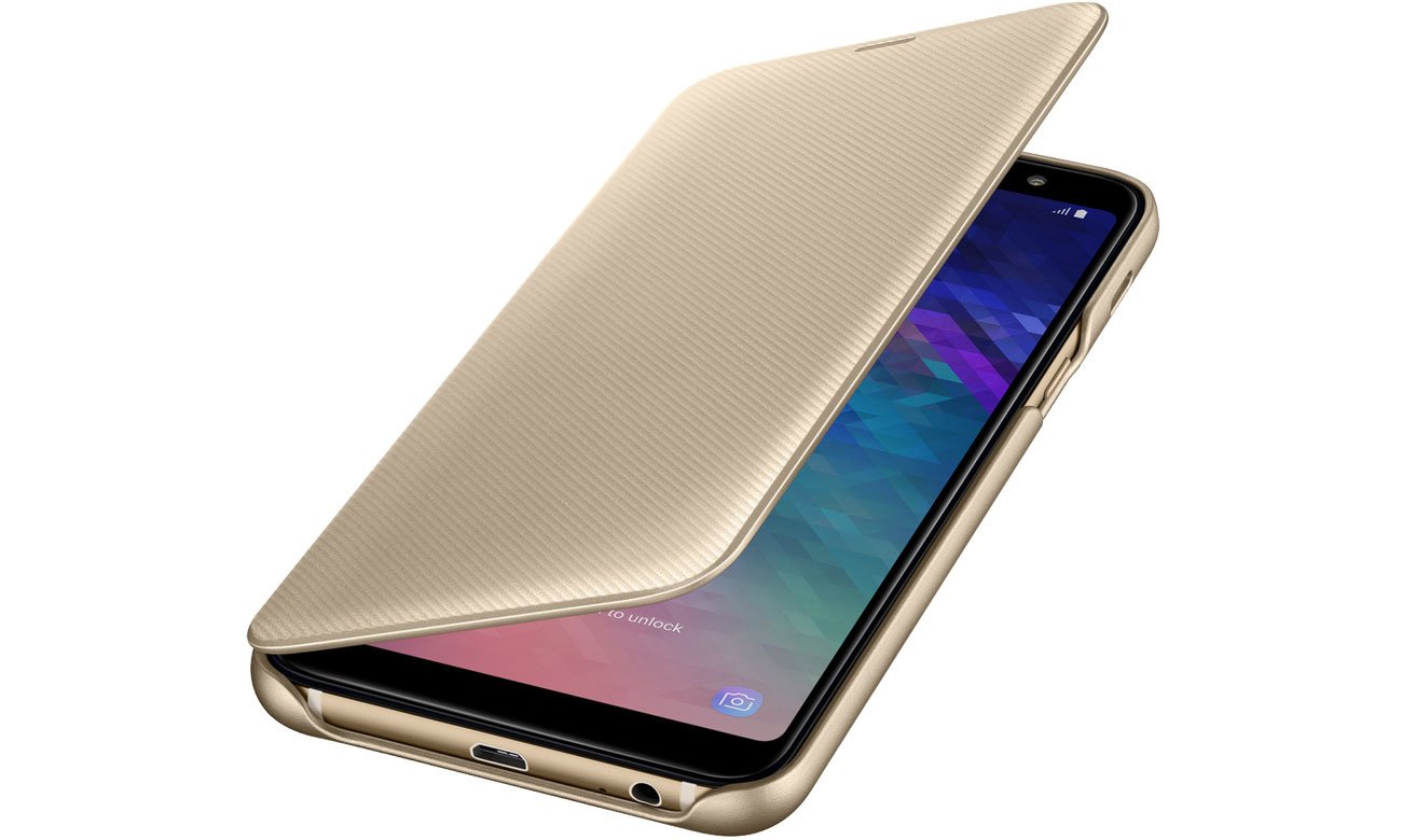 Samsung Wallet Cover do Galaxy A6+ złoty