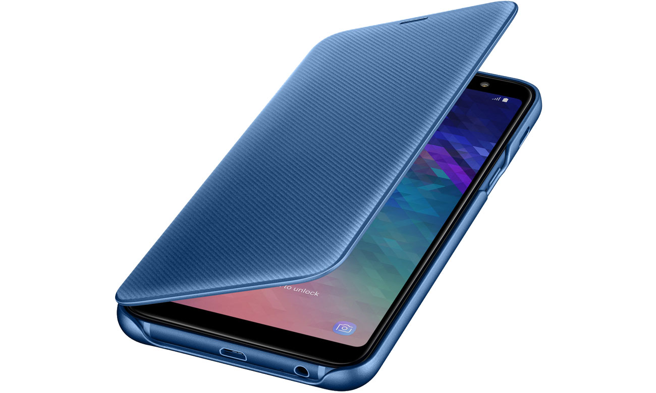 Samsung Wallet Cover do Galaxy A6+ niebieskie