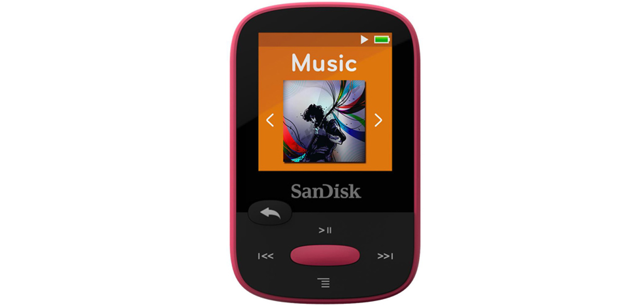 Odtwarzacz SanDisk Clip Sport 8GB Pink ekran LCD