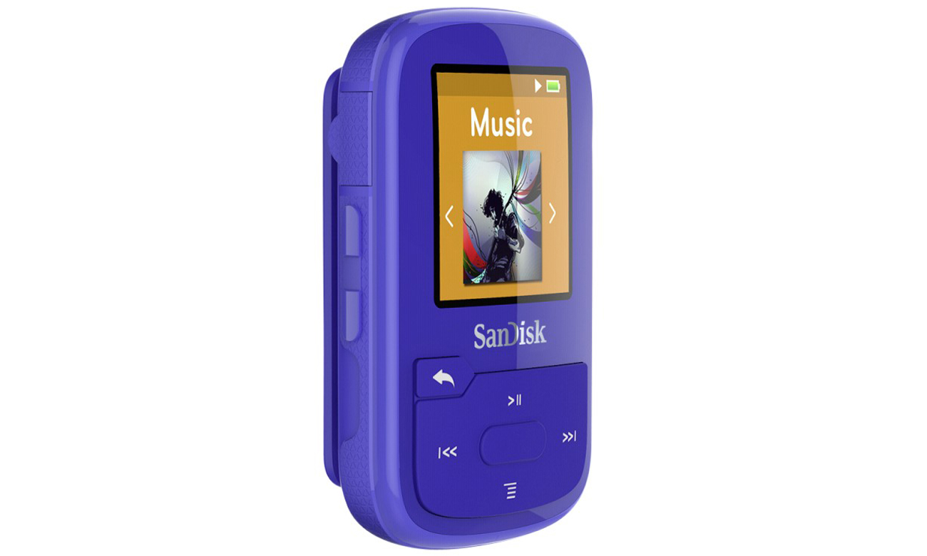 SanDisk Clip Sport Plus niebieski Duży ekran LCD
