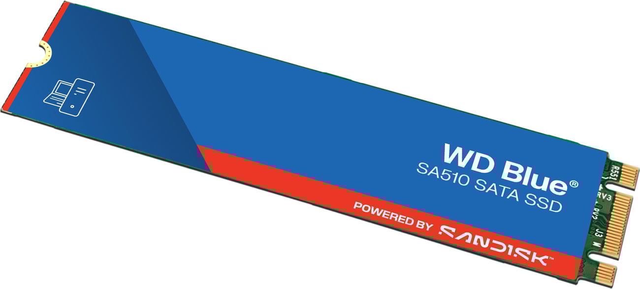 Dysk SSD M.2 WD Blue SA510 1 TB- Widok od przodu