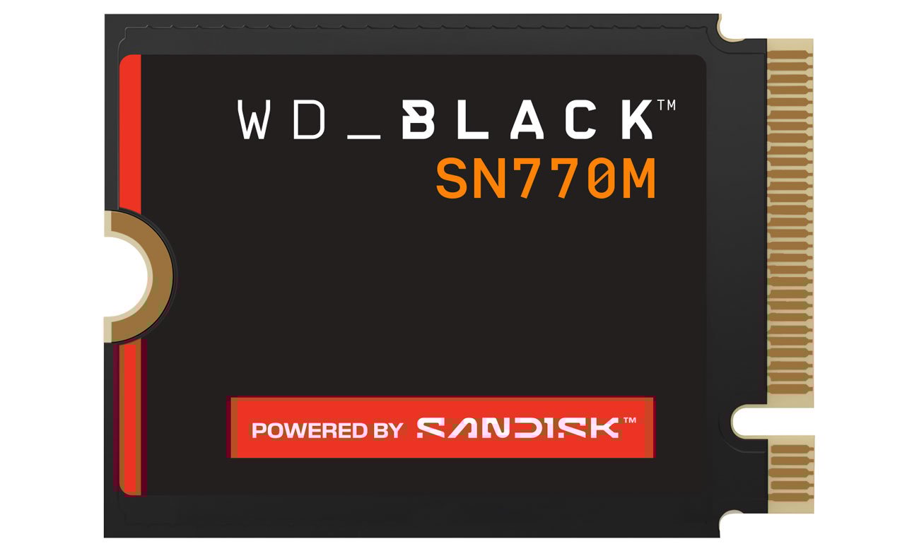 Dysk SSD M.2 WD Black SN770M PCIe Gen4 NVMe - Widok od przodu