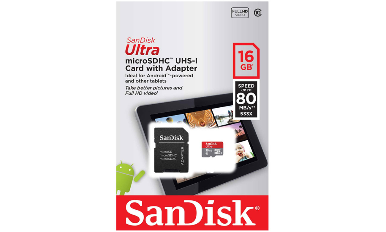 SanDisk 16GB microSDHC Class 10 UHS-I wytrzymałość