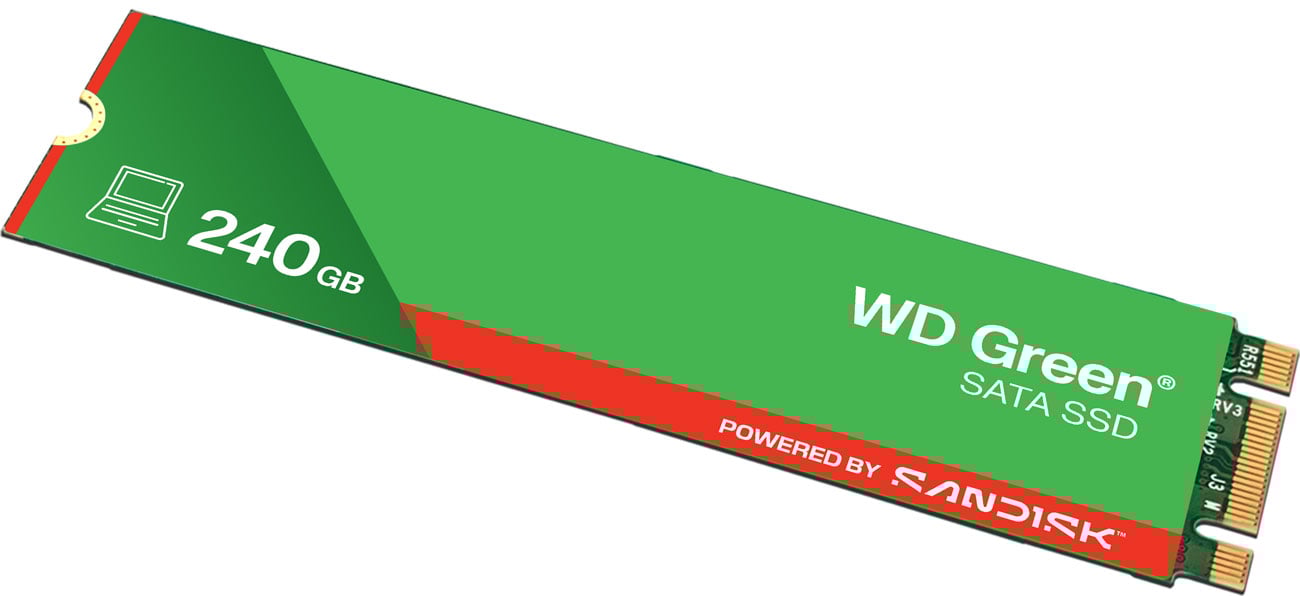 WD 240 GB M.2 SATA SSD Green widok z przodu