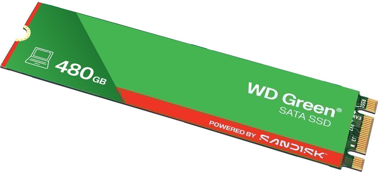 WD 240 GB M.2 SATA SSD Green widok z przodu