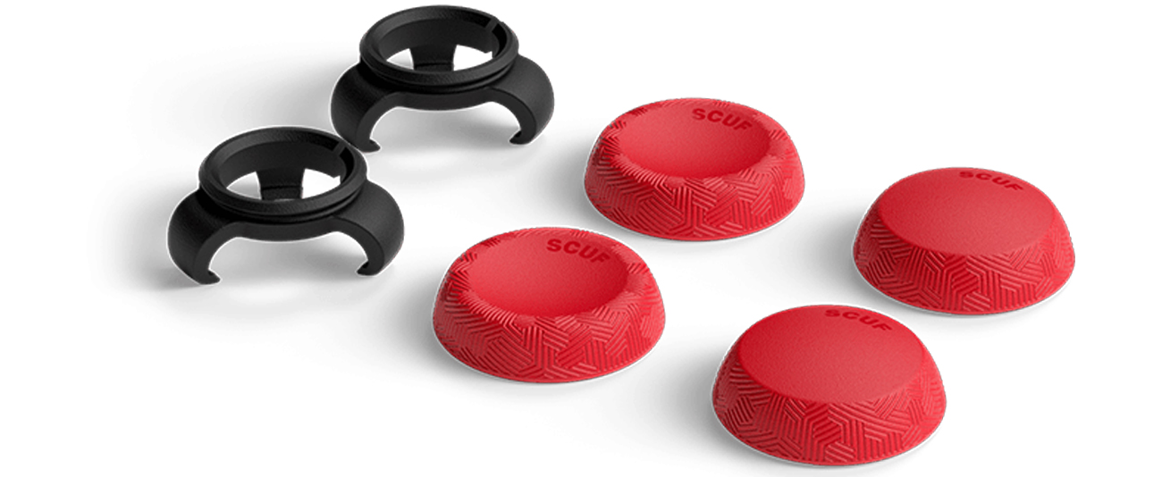 SCUF Universal Thumbsticks Grip (TACTIC) (czerwone, 6 szt.)