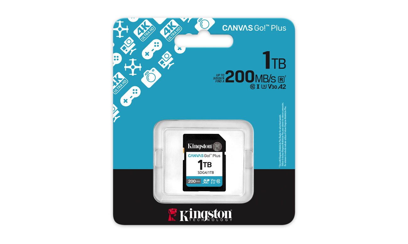 1000GB SDXC Canvas Go! Plus Gen4 200MB/s C10 UHS-I U3 V30