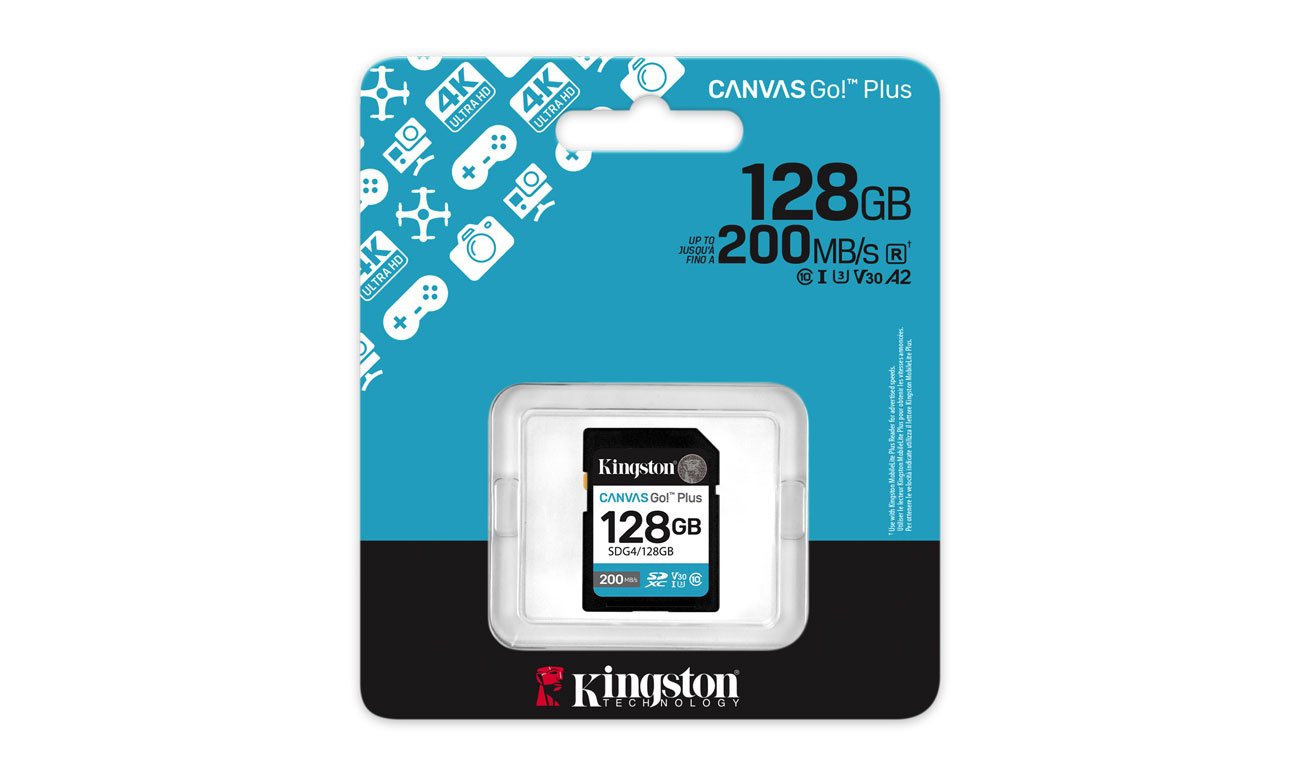 128GB SDXC Canvas Go! Plus Gen4 200MB/s C10 UHS-I U3 V30