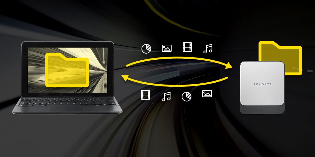 Seagate Fast SSD Wygodna synchronizacja folderów