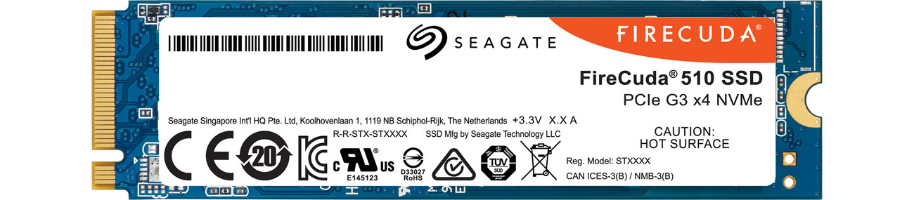 Dysk SSD Seagate 1TB M.2 NVMe PCIe SSD FireCuda 510 ZP1000GM30011