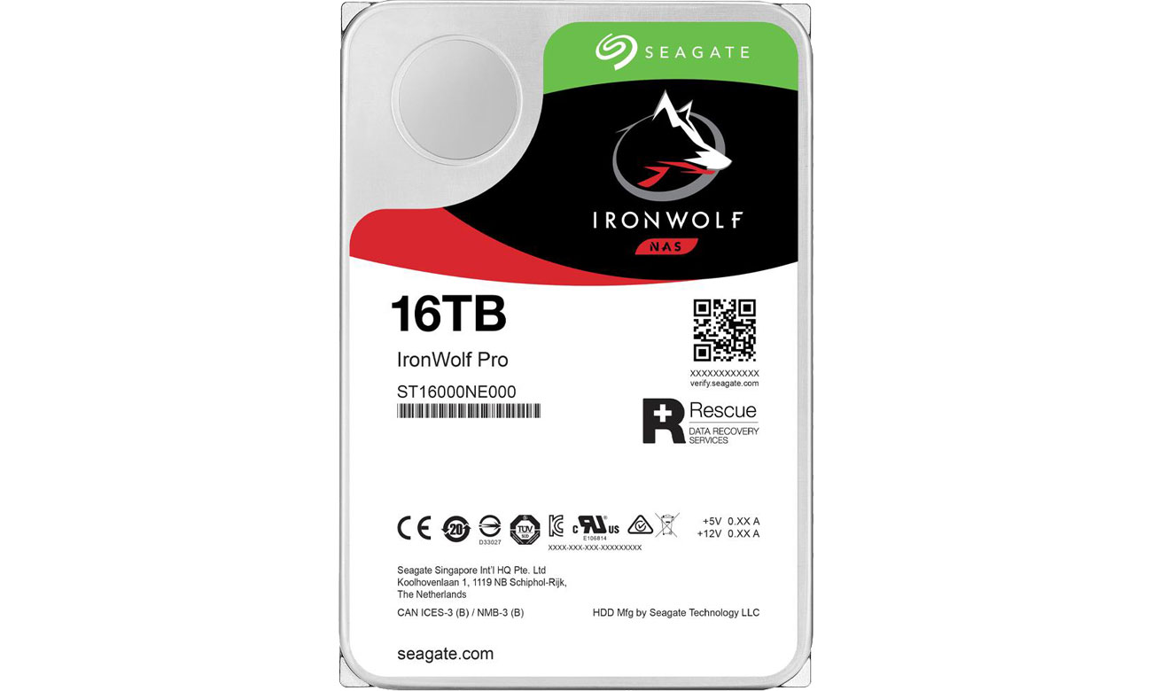 Dysk HDD Seagate 16TB 7200obr. 256MB Ironwolf Pro ST16000NE000