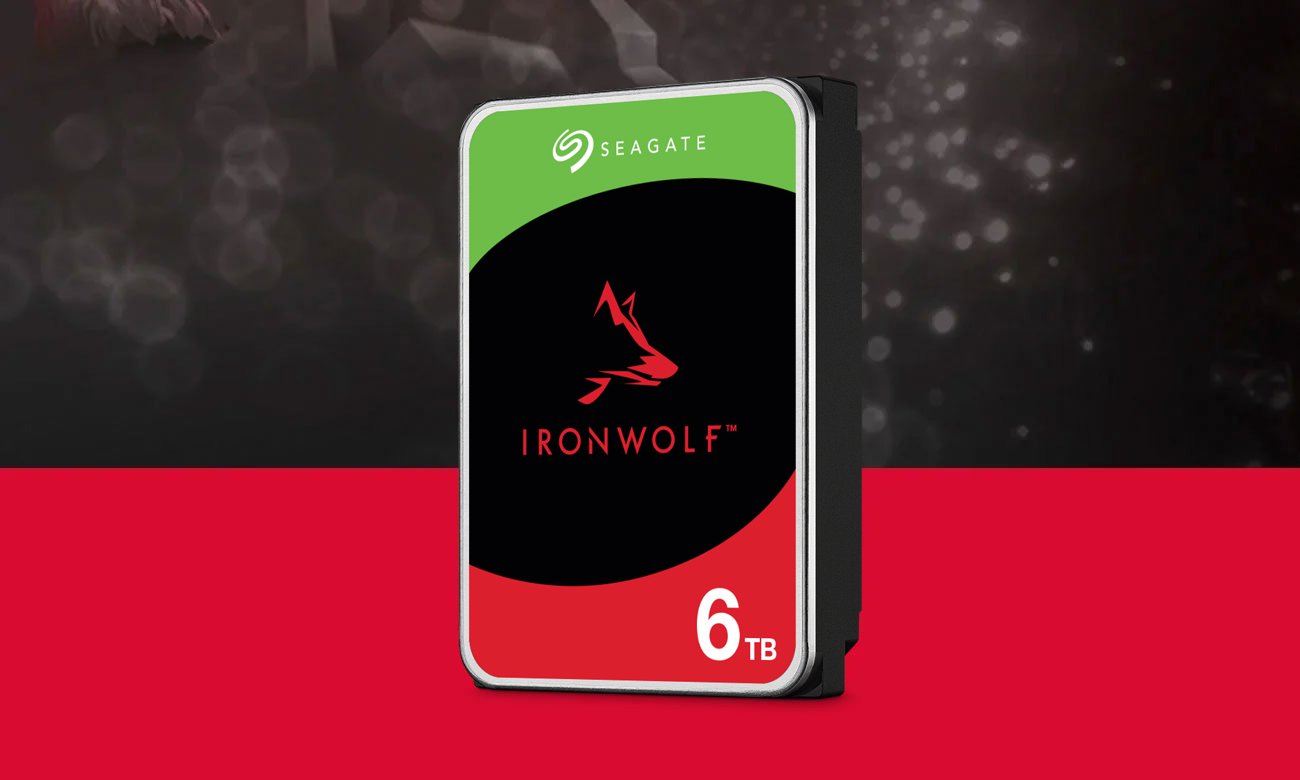Seagate IRONWOLF 6 TB 5400 obr. 256 MB - Grafika z tłem