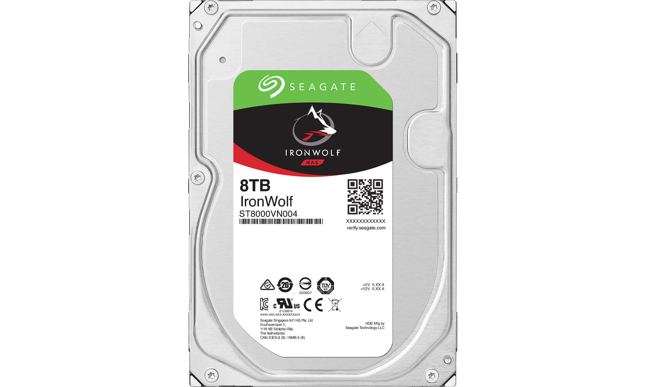Dysk HDD Seagate IronWolf 8TB 7200obr. 256MB ST8000VN004