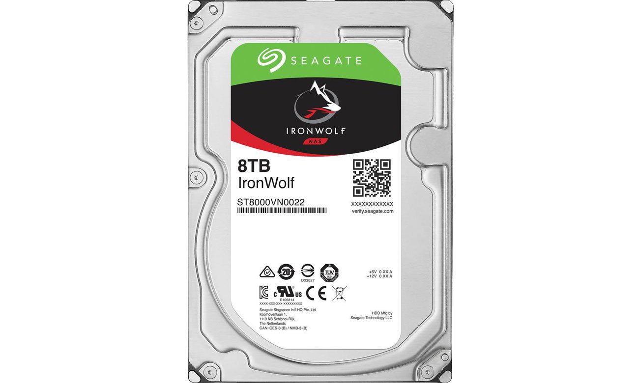 Dysk HDD Seagate 8TB 7200obr. 256MB IronWolf ST8000VN0022