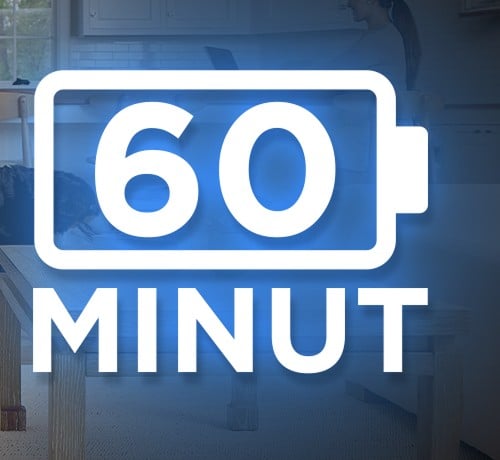 Do 60 minut pracy na jednym ładowaniu