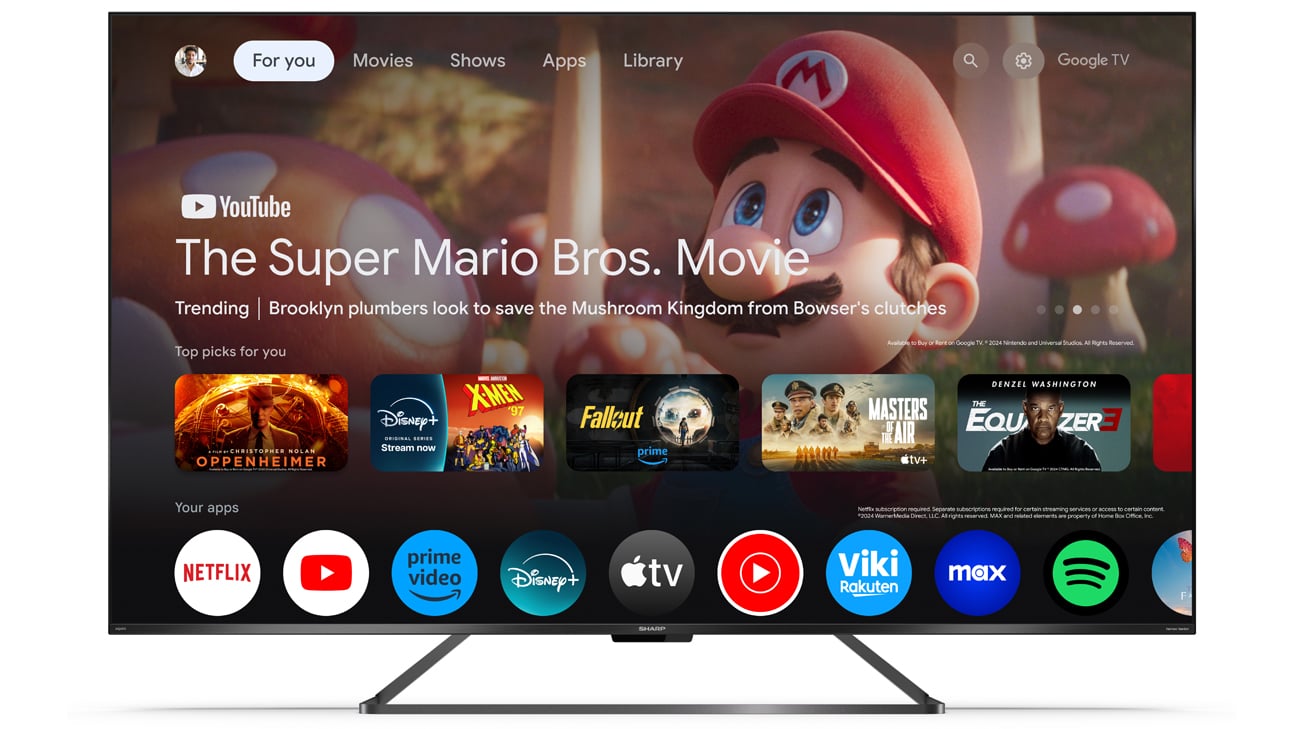 Telewizor Sharp 65GR8465E 65 QLED 4K 144Hz Google TV Dolby Vision Atmos