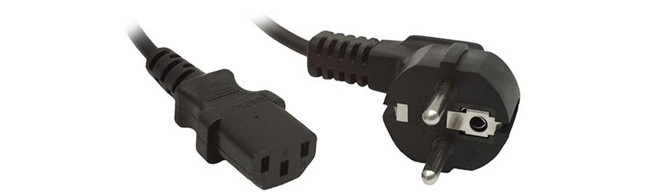 Kabel zasilający SHIRU do notebooka 1,5m koniczynka czarny SCN-01
