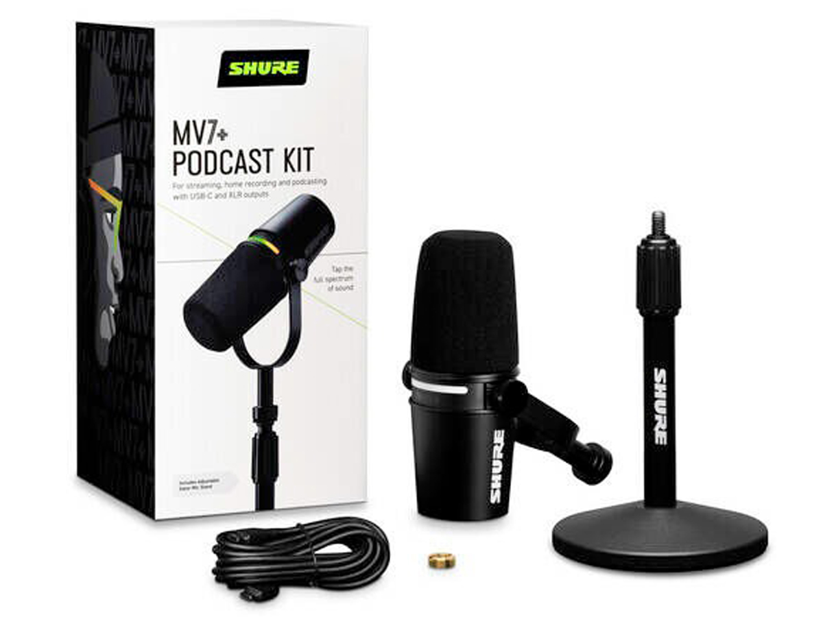 Zawartość zestawu Shure MV7+ K-BNDL