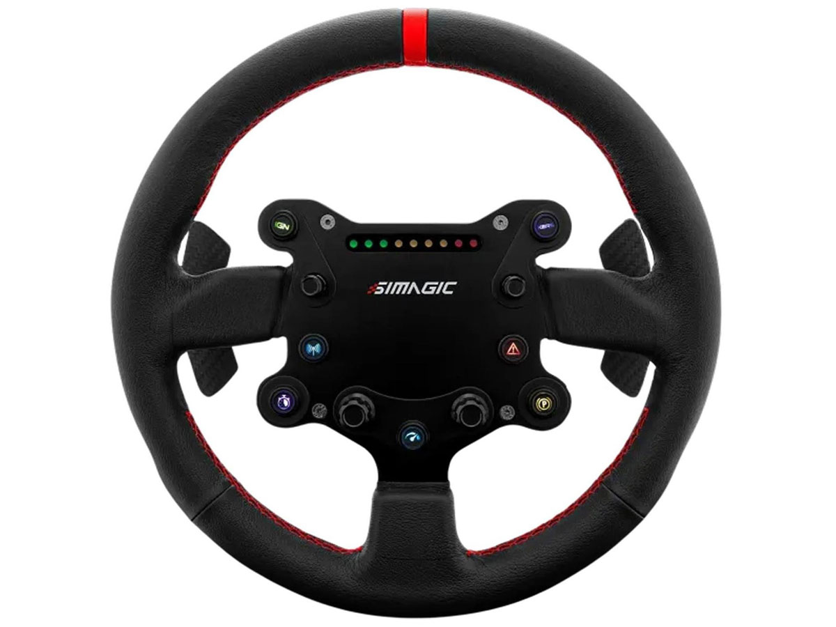 SIMAGIC GT Sport Steering Wheel, Shifter Paddles, Leather