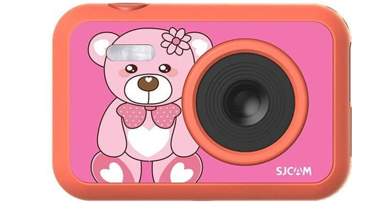 Kamera sportowa SJCAM FunCam czerwona z misiem