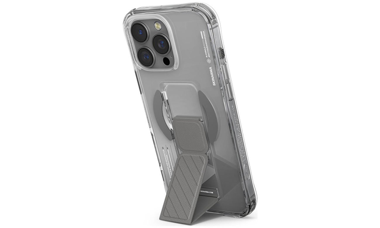 Etui Skinarma Axon do iPhone 16 Pro 6.3 Magnetic Grip titanium