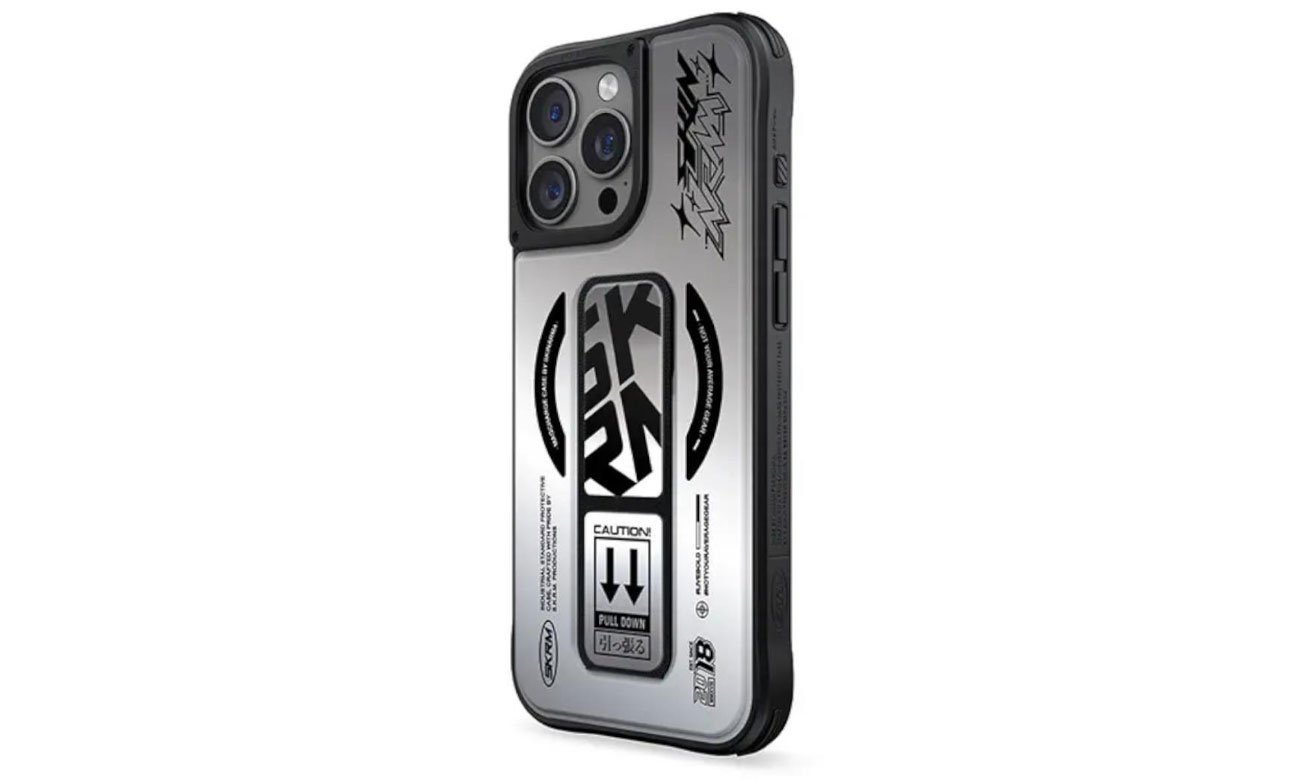 Etui Skinarma Kira Kobai do iPhone 16 Pro Max 6.9 Magnetic Grip chrome