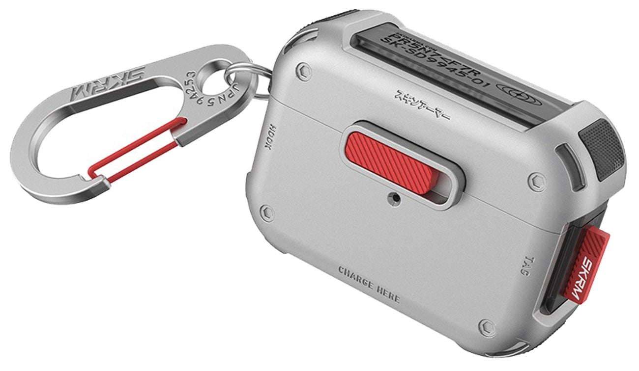 Etui Skinarma Mecha do AirPods Pro 2 Chrome - Widok ogólny