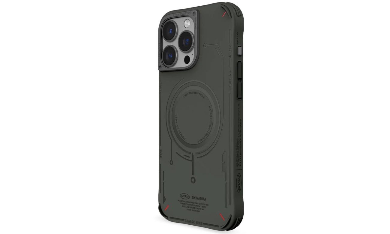 Etui Skinarma Mecha do iPhone 16 Pro 6.3 Magnetic Charging olive