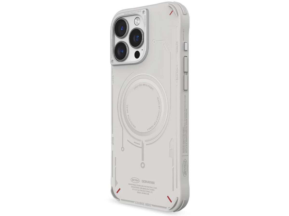 Etui Skinarma Mecha do iPhone 16 Pro Max 6.9 Magnetic Charging light grey