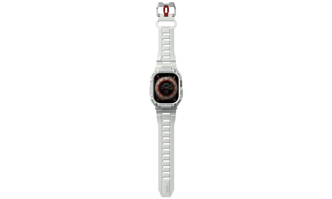 Pasek Skinrma Mecha 2in1 Apple Watch 49mm light grey