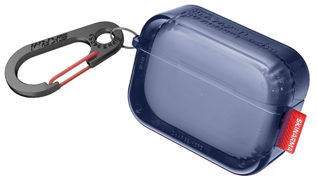 Etui Skinarma Saido do Apple AirPods Pro 2 Dark Blue - Widok od przodu pod kątem