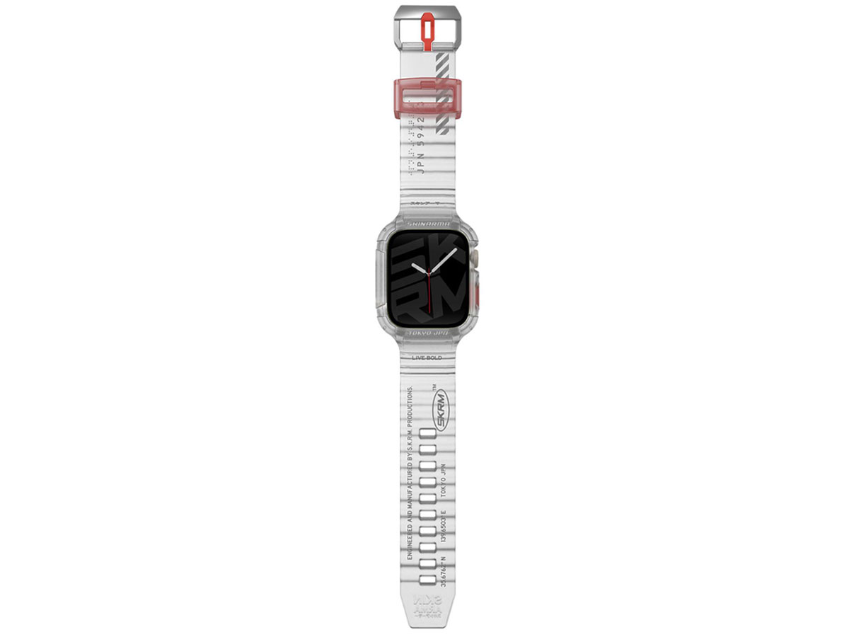 Pasek Skinarma Saido 2in1 Apple Watch 45/44mm clear