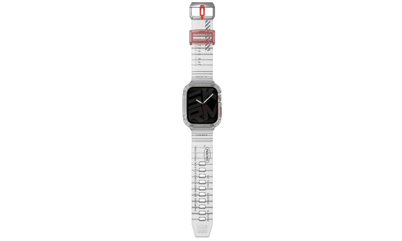 Pasek Skinarma Saido 2in1 Apple Watch 45/44mm clear