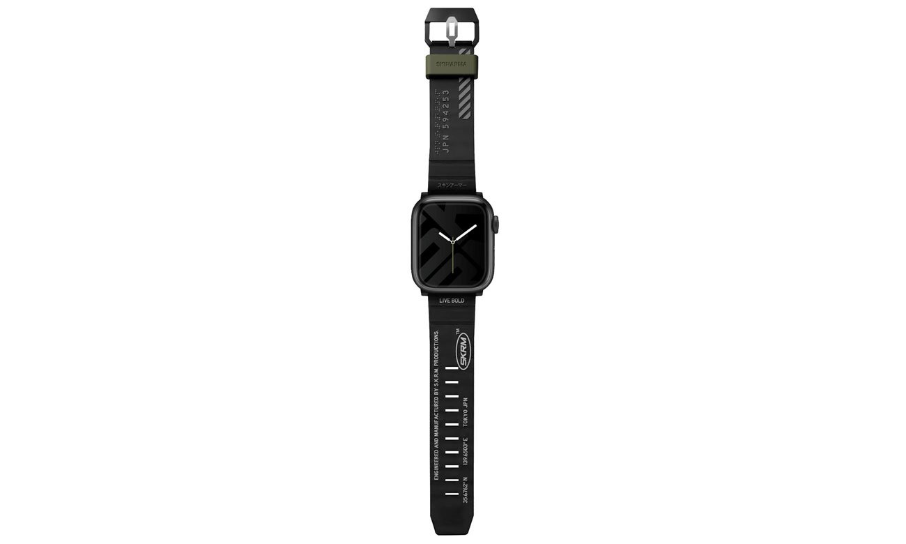 Pasek Skinarma Shokku Apple Watch 45/44/42mm black