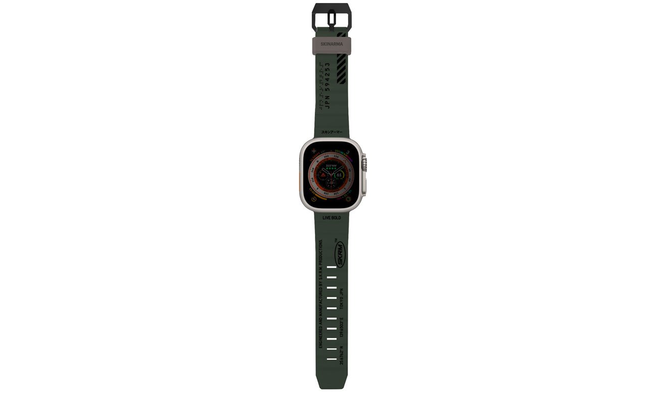 Pasek Skinarma Shokku Apple Watch 49/45/44mm dark olive