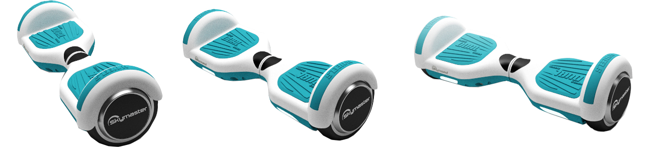 Deskorolka elektryczna SKYMASTER Wheels 6.5'' biało-zielona