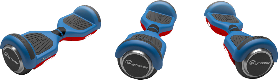 Deskorolka elektryczna SKYMASTER Wheels 6.5'' niebiesko-czerwona