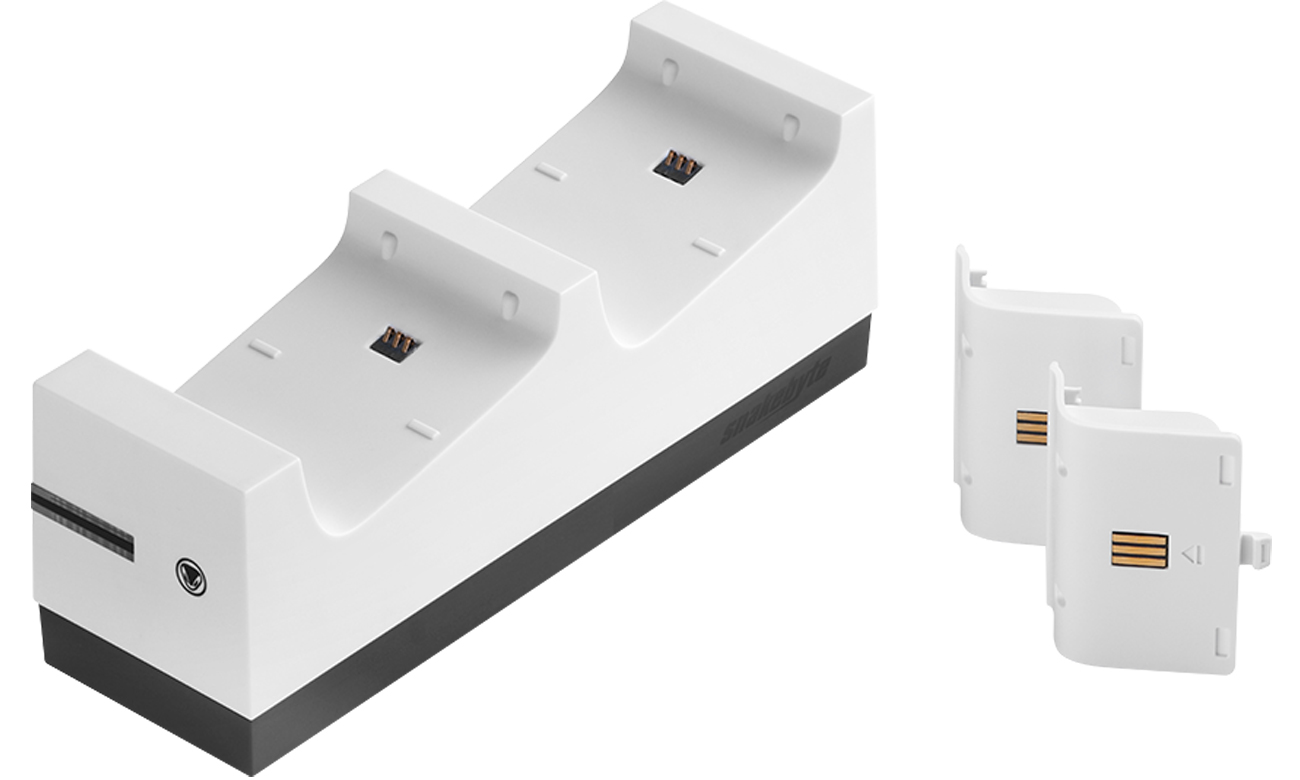 Podwójna ładowarka do kontrolerów Xbox + akumulatory Snakebyte TWIN:CHARGE X Biała