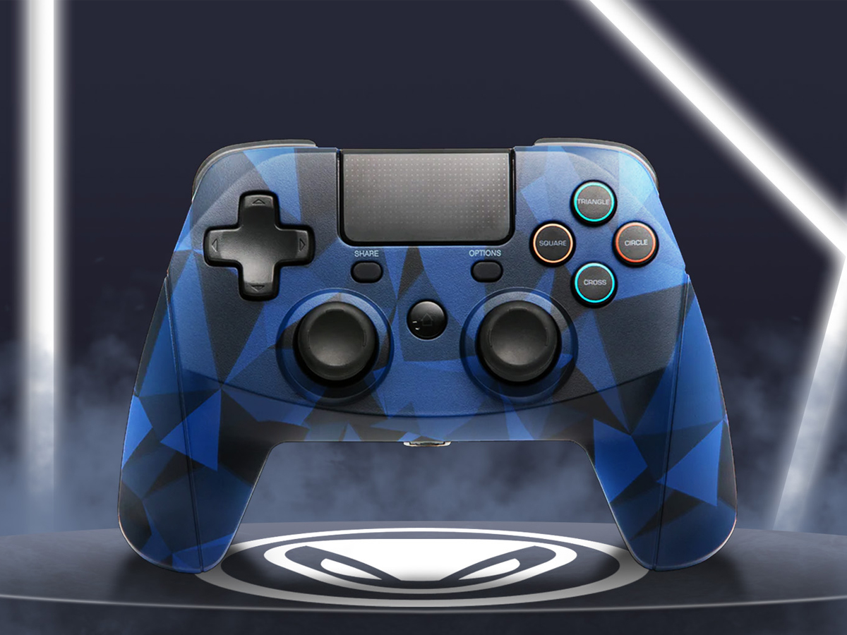 Kontroler Snakebyte Game 4 S Wireless do PS4 Niebieski - Grafika z tłem