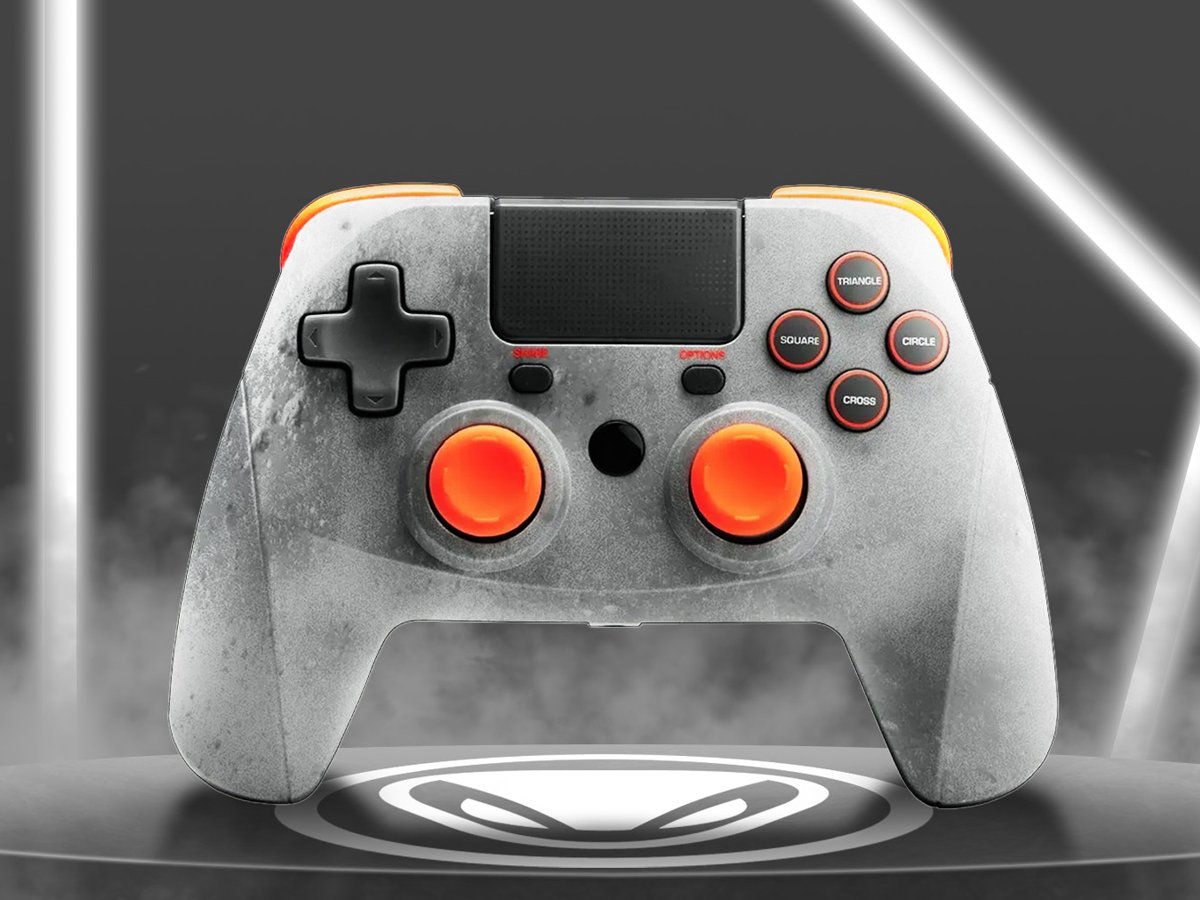 Snakebyte Game 4 S Wireless Controller für PS4 Grau-Orange - Hintergrundgrafik