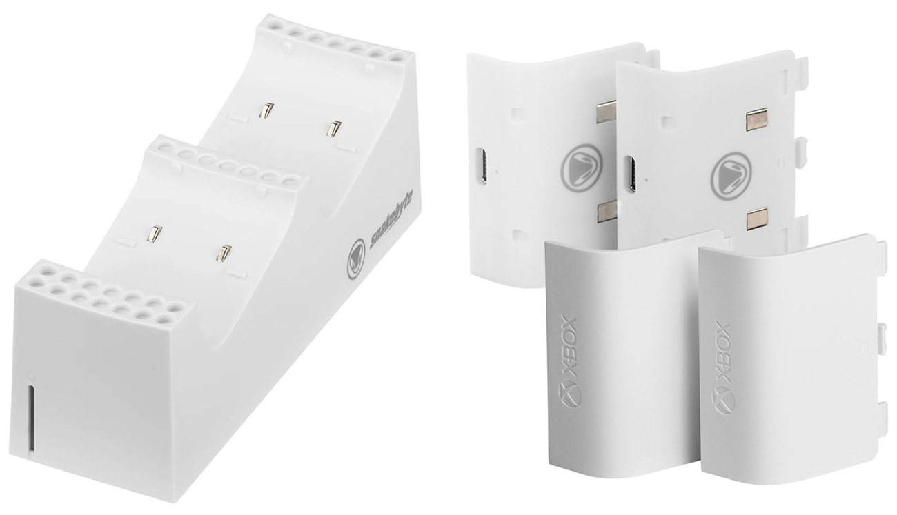 Podwójna ładowarka Snakebyte TWIN:CHARGE SX do Xbox Biała - Widok ogólny