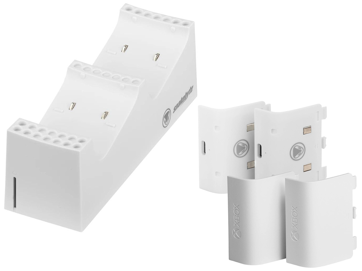 Podwójna ładowarka Snakebyte TWIN:CHARGE SX do Xbox Biała - Widok ogólny