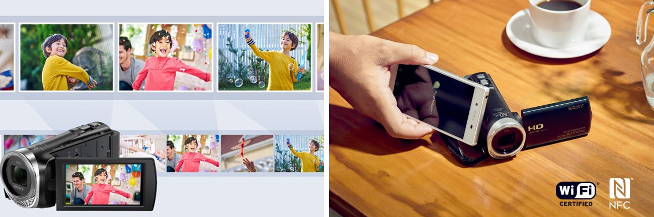 Sony HDR-CX625B Bezprzewodowa Łączność i Montaż