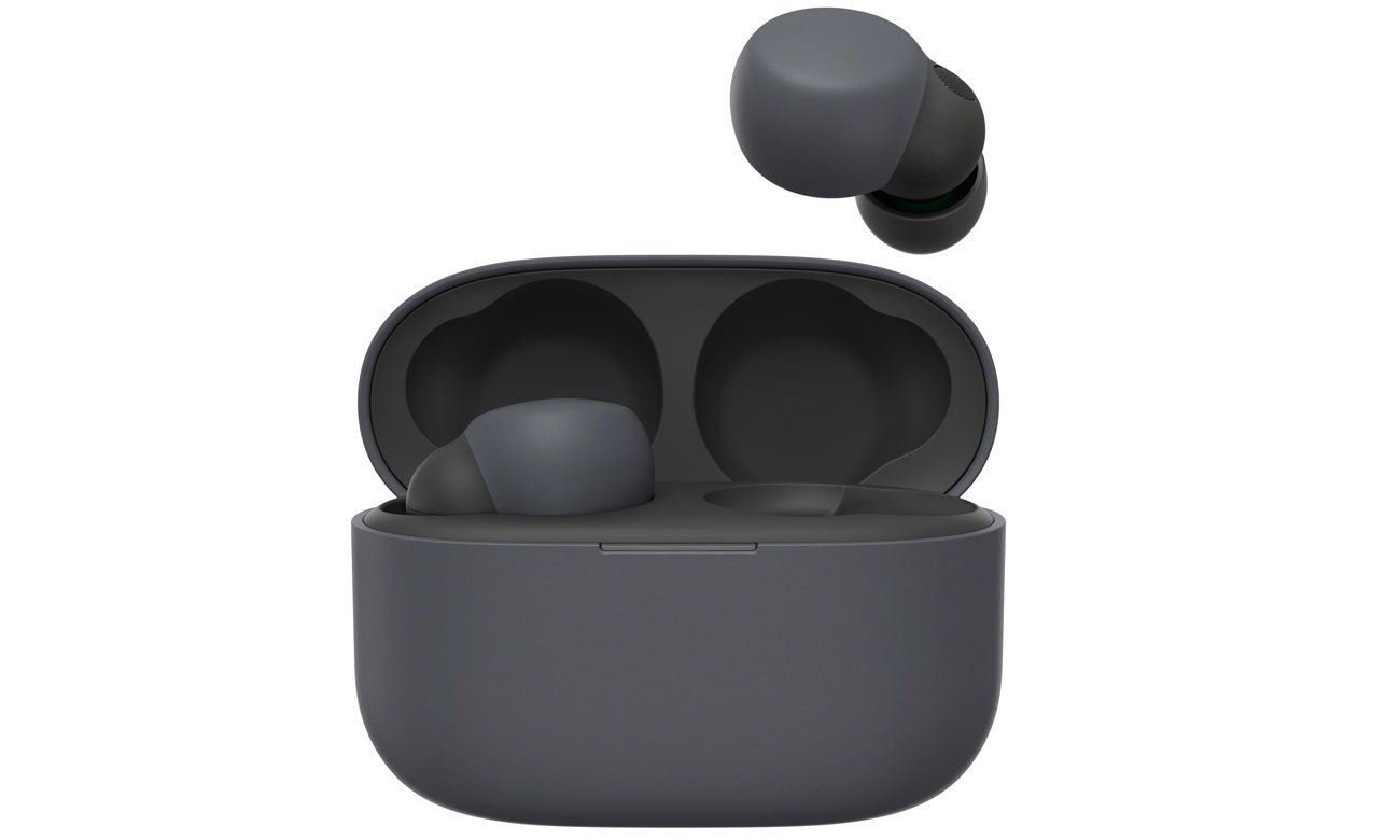 Бездротові навушники Sony LinkBuds S Black - вид спереду + чохол
