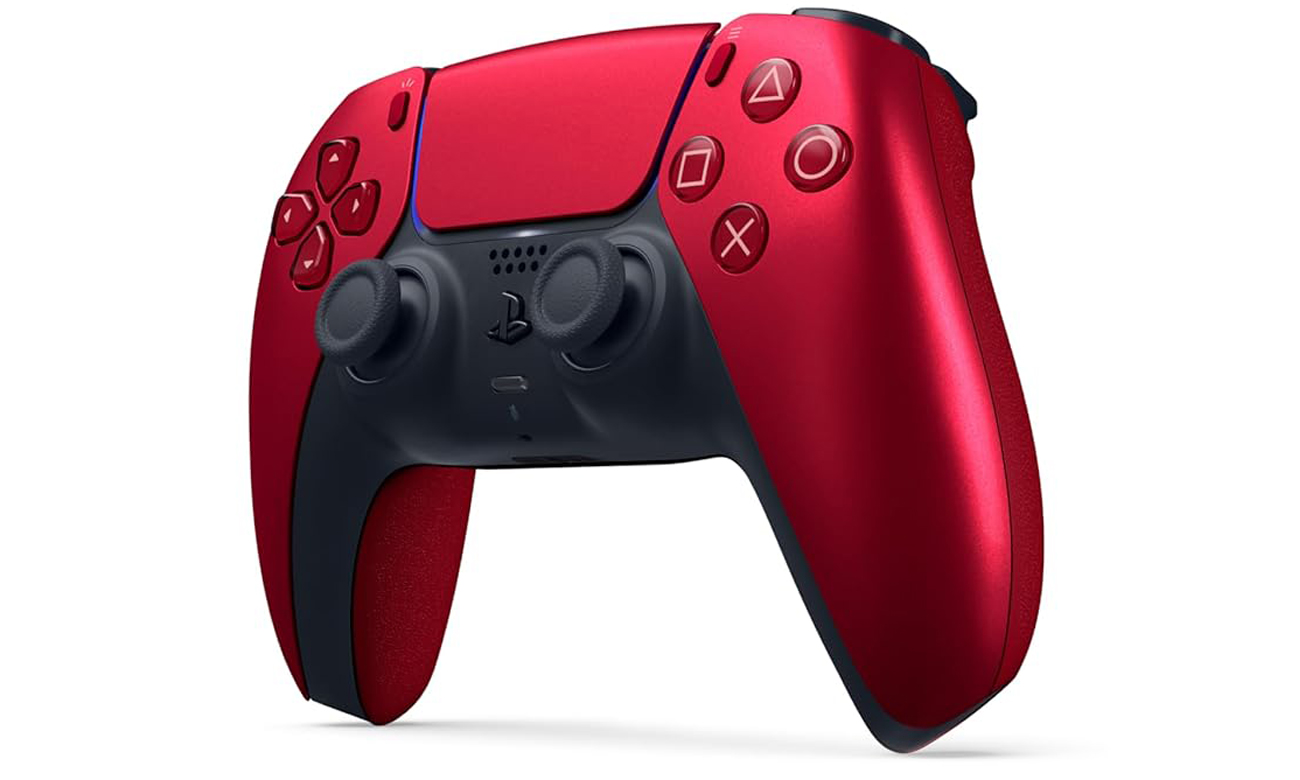 Sony DualSense Controller für PlayStation 5 Volcanic Red - Vorderansicht im Winkel